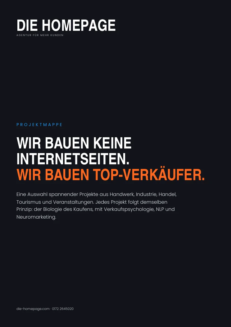 Titelseite der Projektmappe