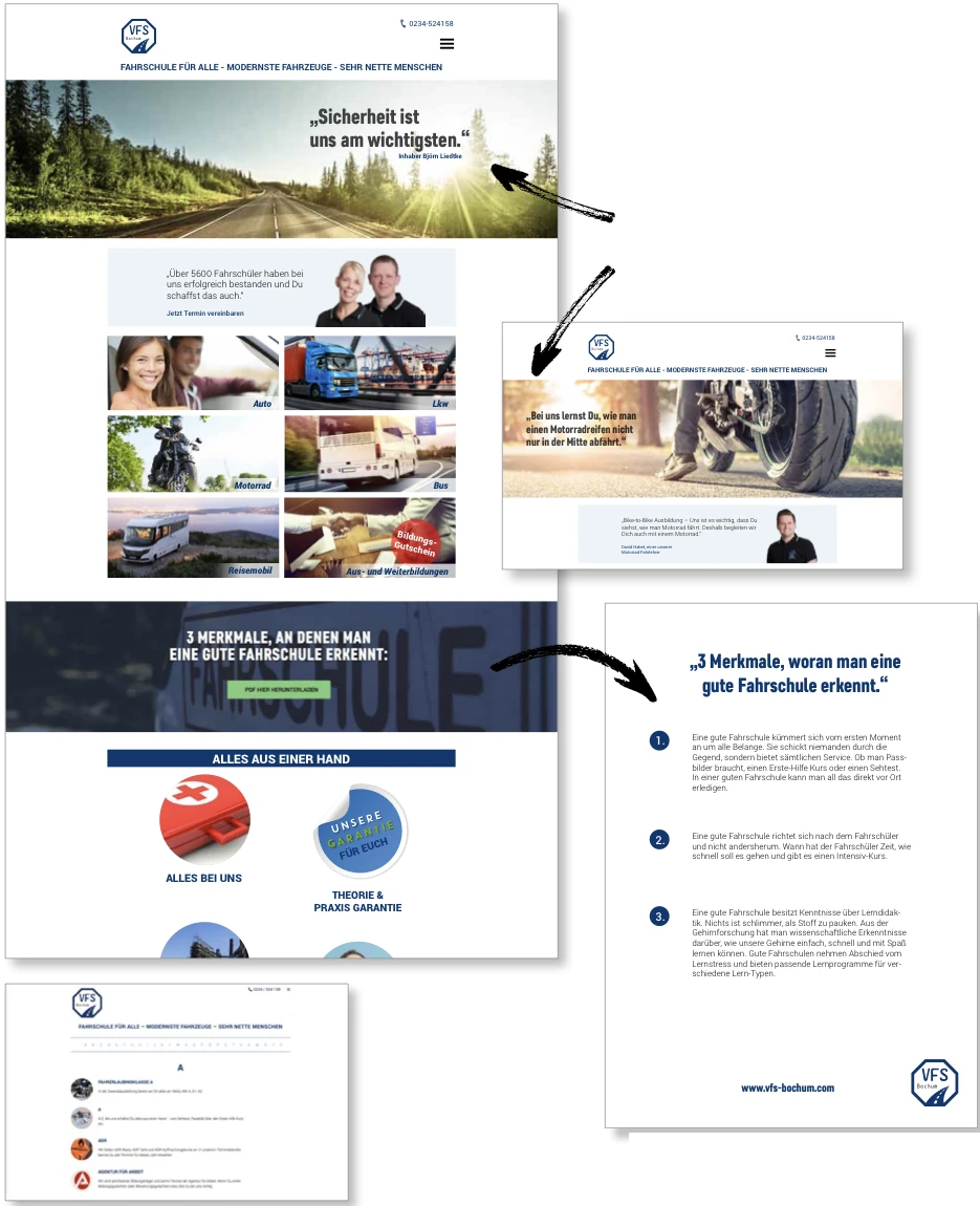 Zwei Websites, ein klarer Weg