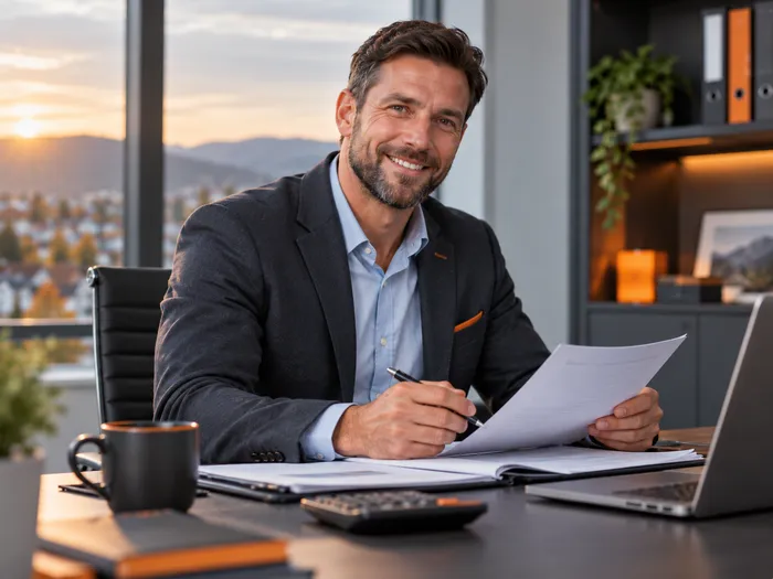 Steuerberater im modernen Büro